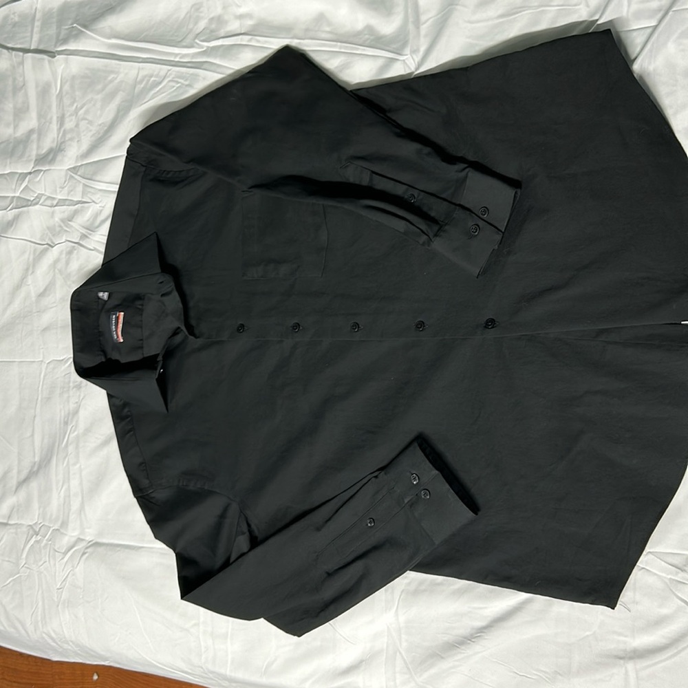 Van Huessen dress shirt, stain shield, regular fit, stretch.